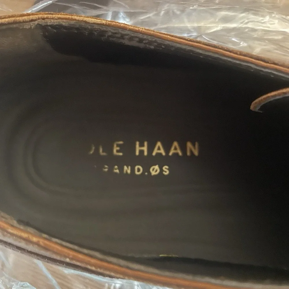 Cole Haan Grand.0s Dress Shoes Men's 10‎ 1/2M Apron Oxford Tan Style C23779 10.5